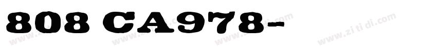 808 CA978字体转换